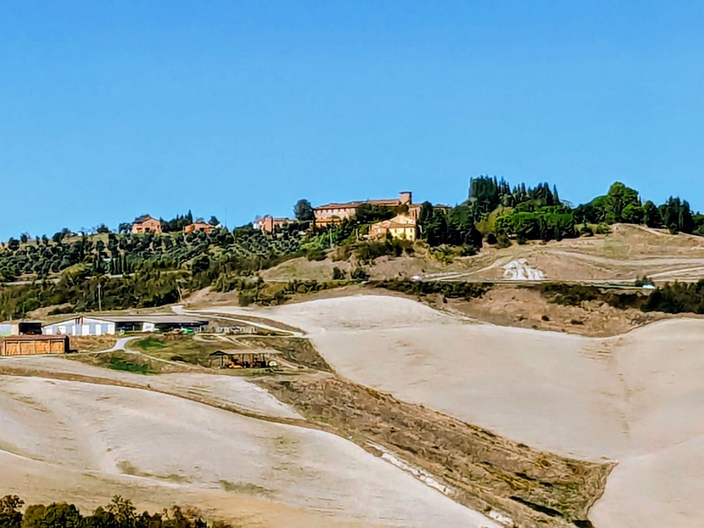 Florence Cycling towards Asciano Crete Senesi