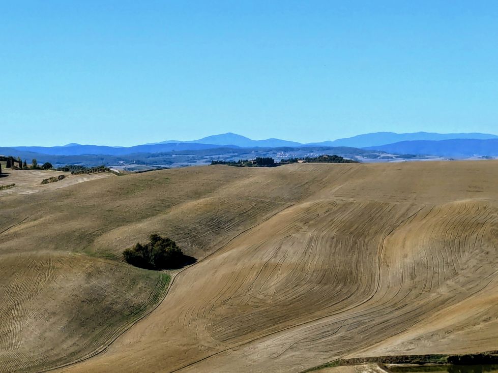 Florence Cycling towards Asciano Crete Senesi